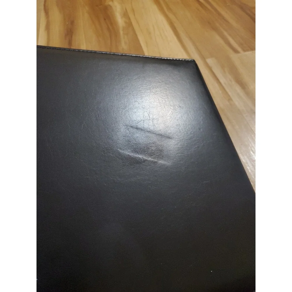 Black Genuine Leather Zippered Zip Around Portfolio Documents 15.5